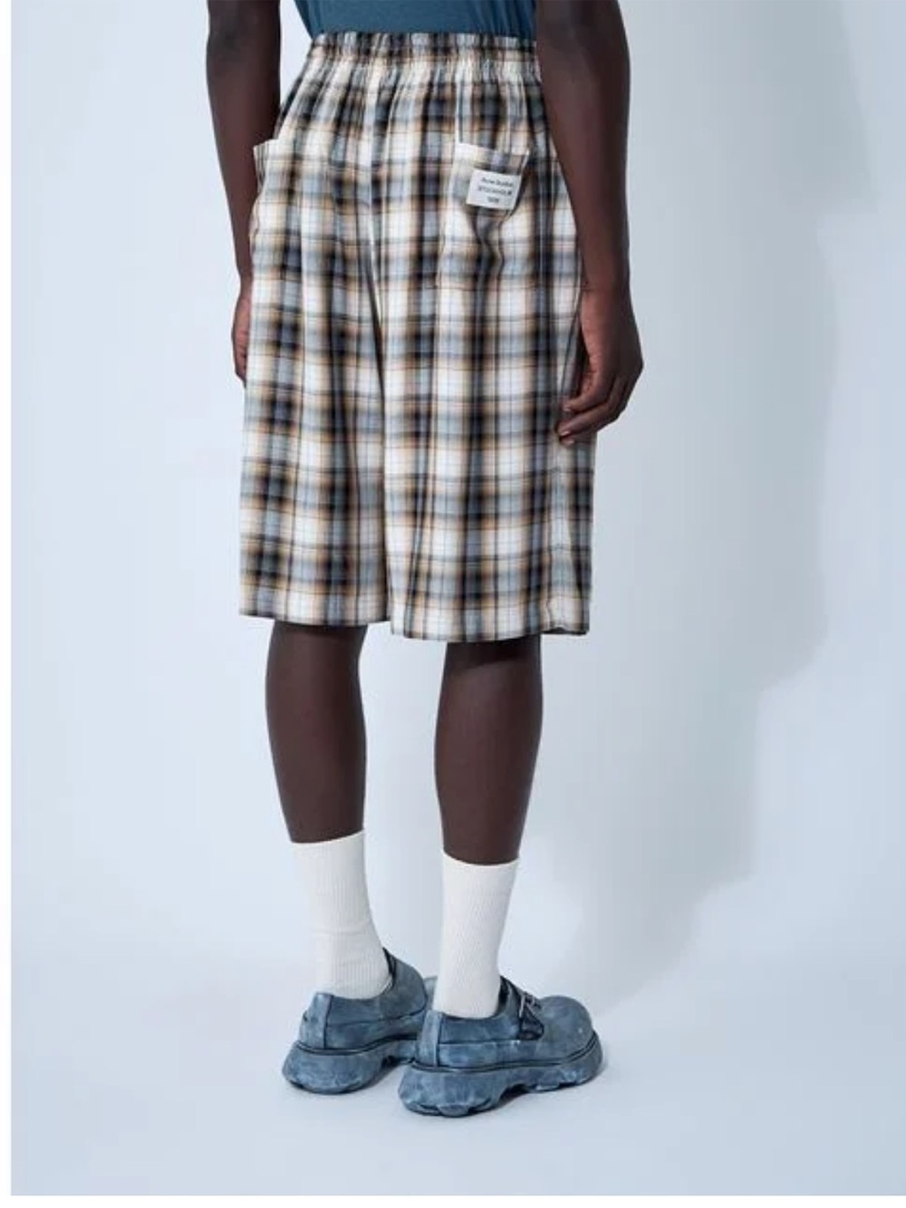 Acne Studios Check Plaid Shorts